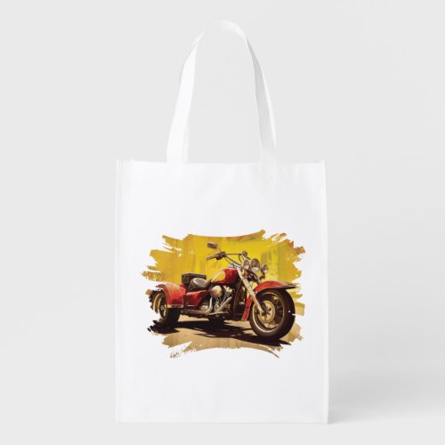 Triker illustration design grocery bag