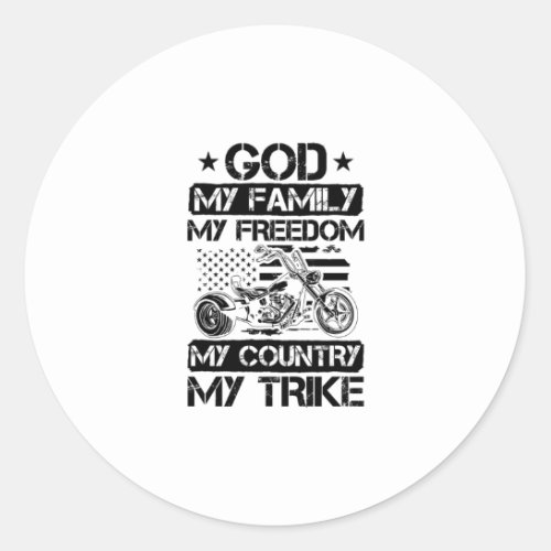 Triker Sayings  Trikes Trike Biking Hobby Gifts Classic Round Sticker