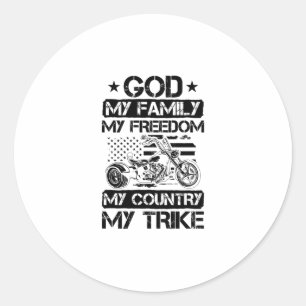 Triker Sayings   Trikes Trike Biking Hobby Gifts Classic Round Sticker