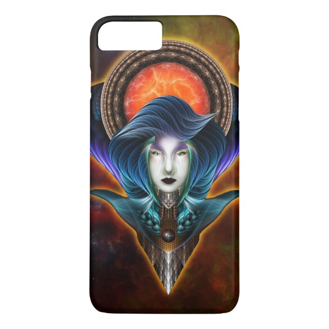 Trilia Red Nebula Portrait Case-Mate iPhone Case (Back)