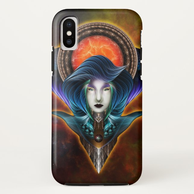 Trilia Red Nebula Portrait Case-Mate iPhone Case (Back)