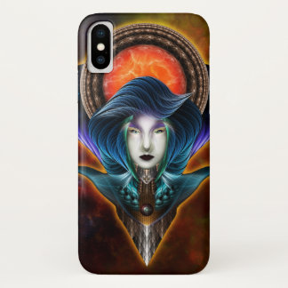 Trilia Red Nebula Portrait iPhone X Case