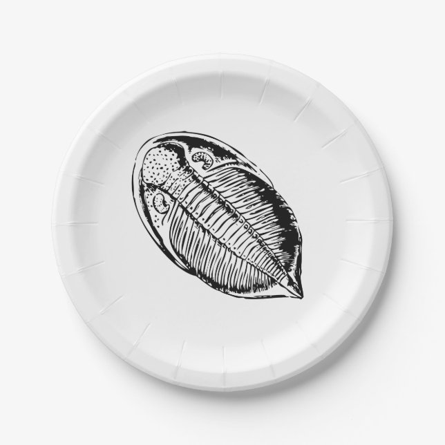 Triliobite fossil paper plates (Front)