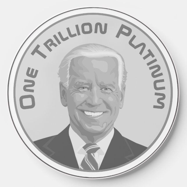 Trillion Dollar Platinum Coin Wireless Charger (Front)