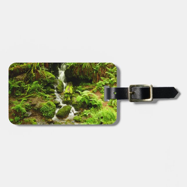 Trillium Falls at Redwood National Park Luggage Tag (Front Horizontal)