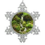 Trillium Falls at Redwood National Park Snowflake Pewter Christmas Ornament