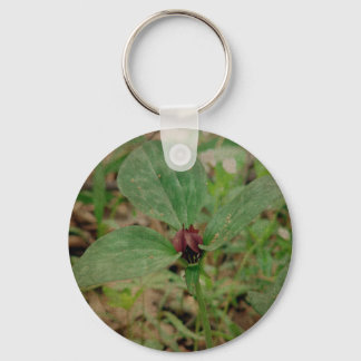 Trillium Flower Keychain