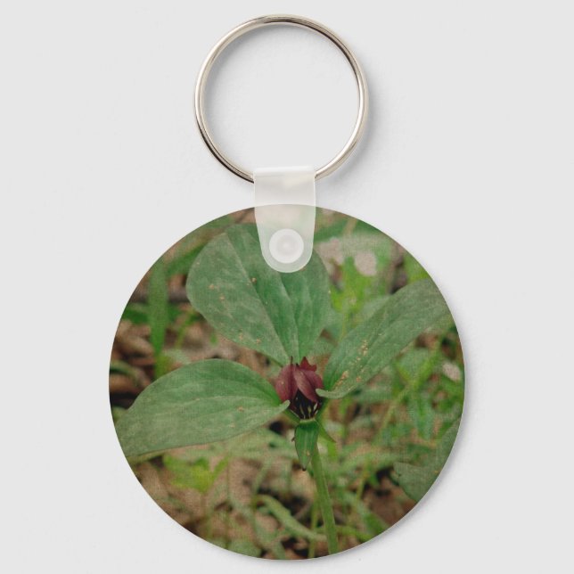 Trillium Flower Keychain (Front)