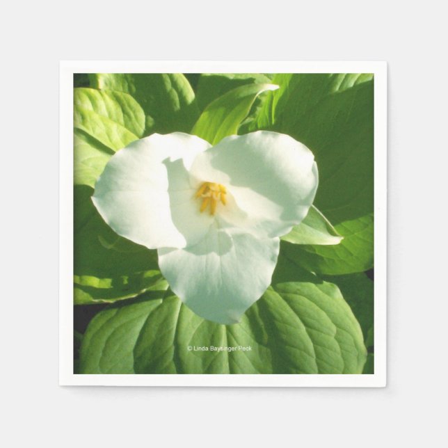 Trillium Flower Napkins (Front)