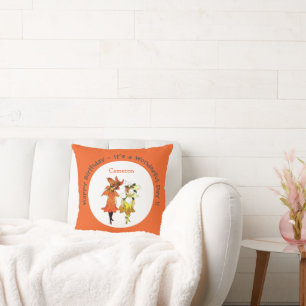 Trillium Tiger-Lily Whimsical Flower Party Supply Throw Pillow