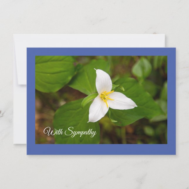 Trillium Wild Flower Flat Card (Front)