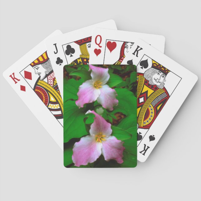 Trillium Wildflower Poker Cards (Back)