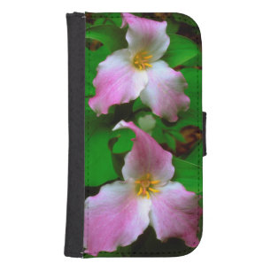 Trillium Wildflower Wallet Phone Case For Samsung Galaxy S4