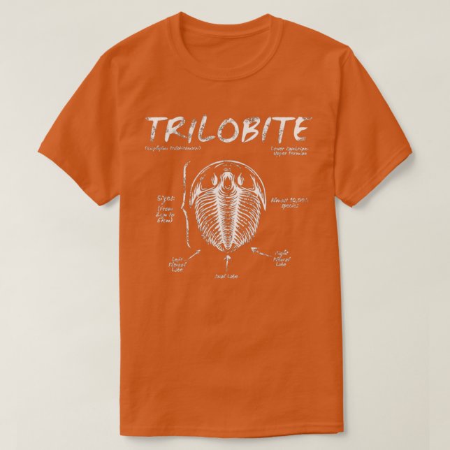 Trilobite Geology Teacher Fossil T-Shirt (Design Front)