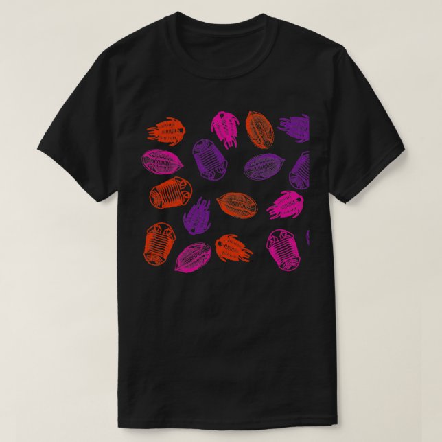 Trilobite Lover Fossil Pattern 8 T-Shirt (Design Front)