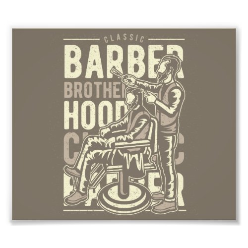 Trim your beard  Classic Vintage Barber Shop Photo Print