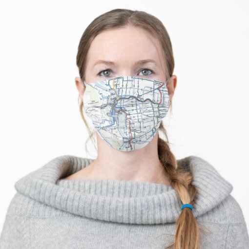 TriMet Map Face Covering Zazzle