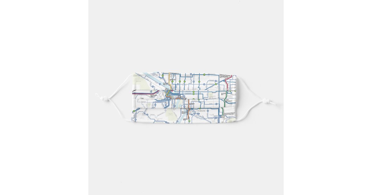 TriMet Map Face Covering Zazzle