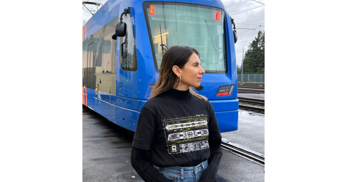 TriMet MAX Type 6 Schematic TShirt Zazzle