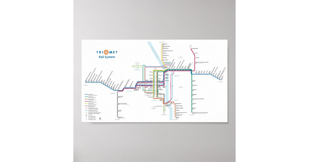 TriMet Rail System Poster