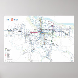 TriMet System Map Poster (Feb. 2024)