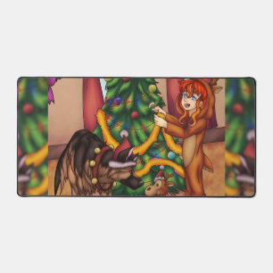 Trimming the Christmas Tree Desk Mat