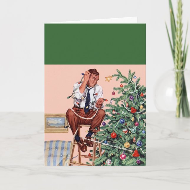 Trimming the Christmas Tree Holiday Card (Front)