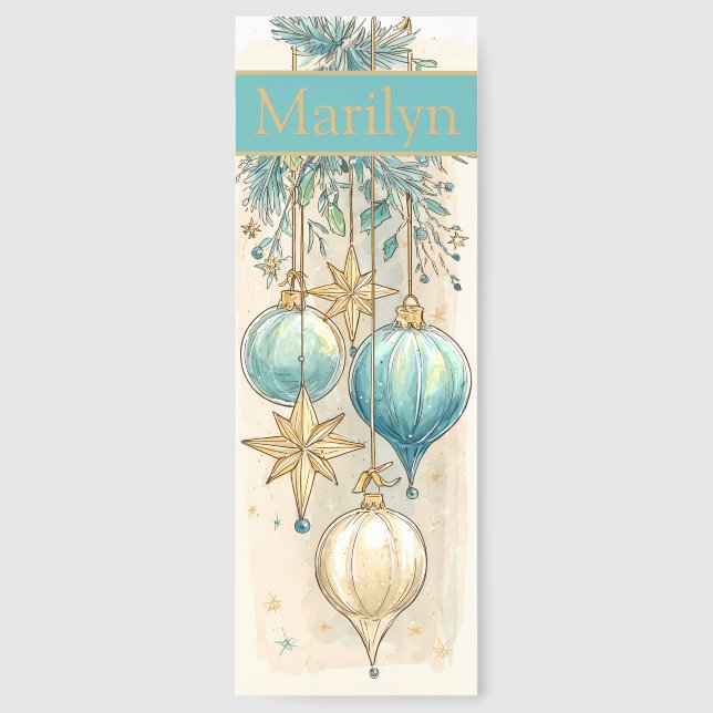 Trimming the Season – Personalized Ornament  Bookmarks (Front)