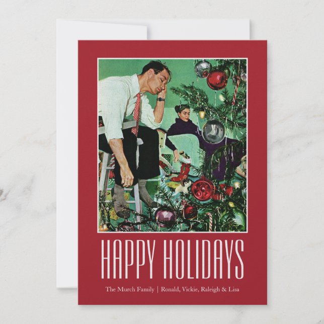 Trimming the Tree Holiday Card (Front)