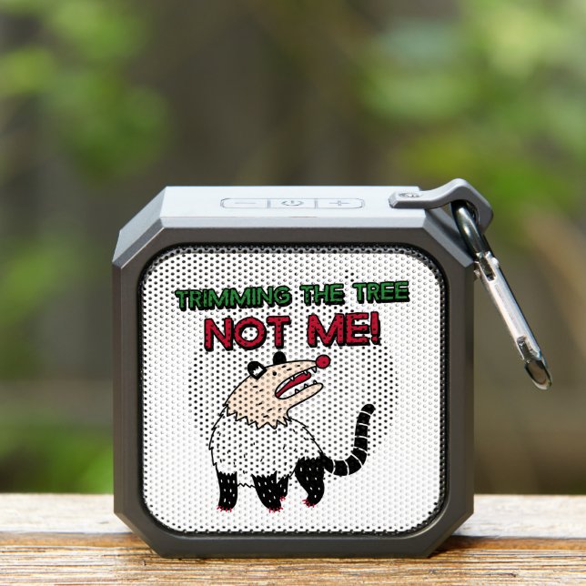 Trimming the Tree Not Me Funny Possum Xmas Holiday Bluetooth Speaker (Insitu(Outdoor))