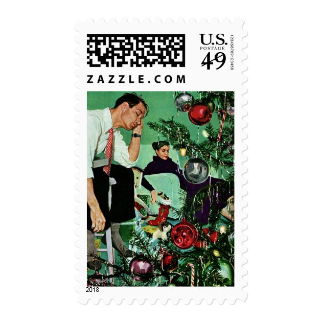 Trimming The Tree Postage