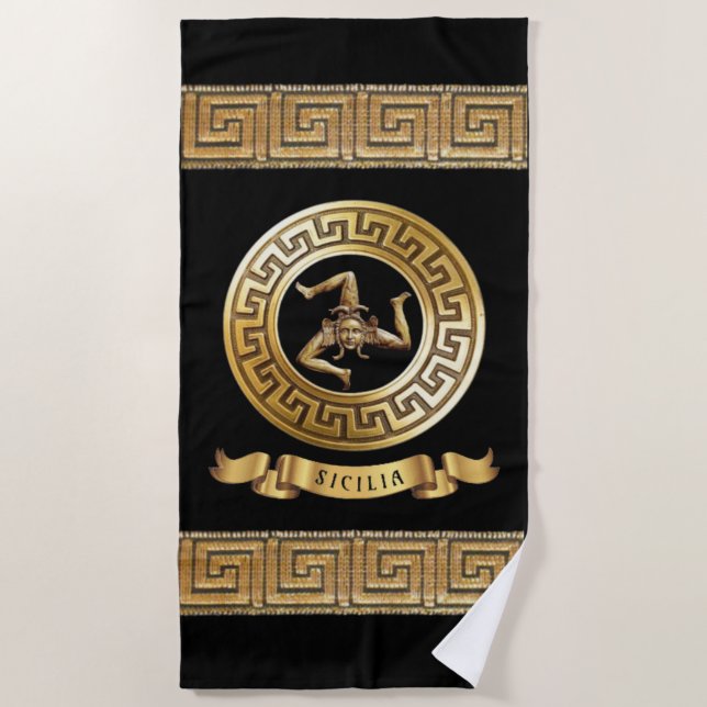 Trinacria Beach Towel (Front)