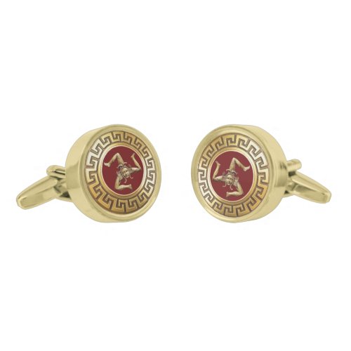 Trinacria of Sicily  Cufflinks