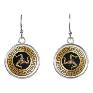 Trinacria of Sicily  Earrings