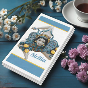 Trinacria of Sicily Three-Legged symbol Sicilia Paper Guest Towels