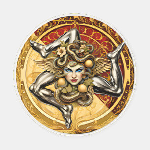 Trinacria Sicilia Design Coaster Set