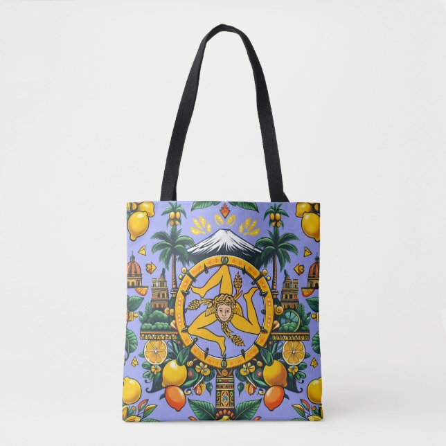 Trinacria Sicilian Design  Tote Bag (Front)
