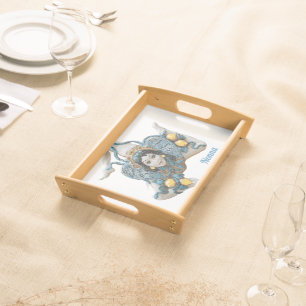 Trinacria Sicilian Symbol of Sicily Serving Tray