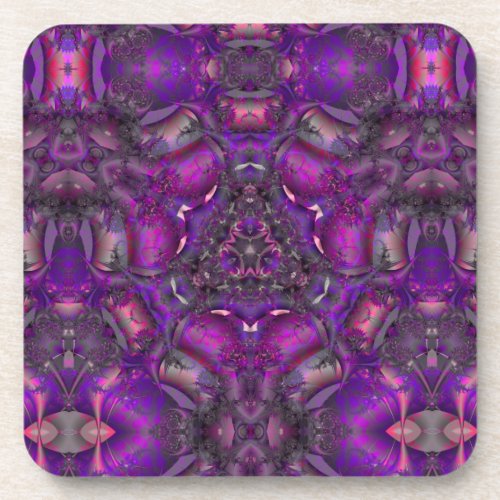 Trinary Purple Diadem  Cork Coaster Set