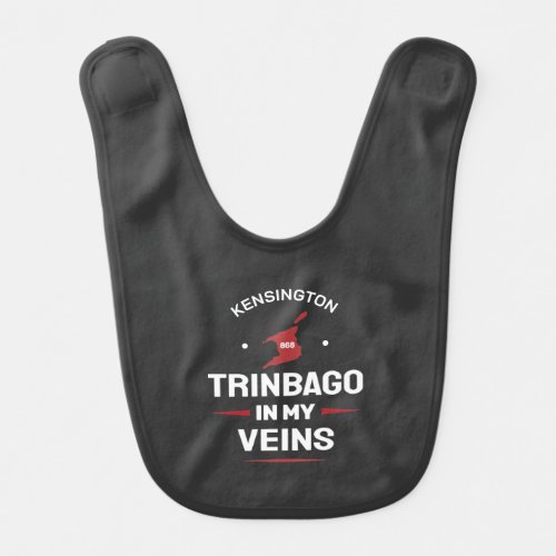 Trinbago in My Veins | Trini Pride BLACK Baby Bib