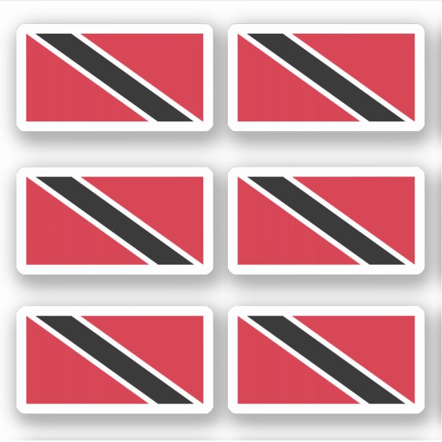 Trindadian and Tobagonian (Trinbagonian) flag Sticker (Front)