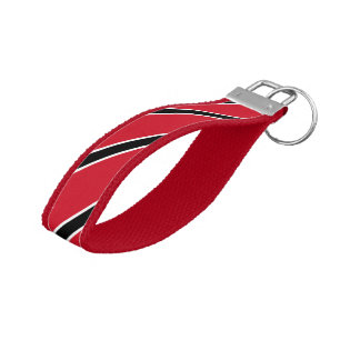 Trindadian and Tobagonian (Trinbagonian) flag Wrist Keychain