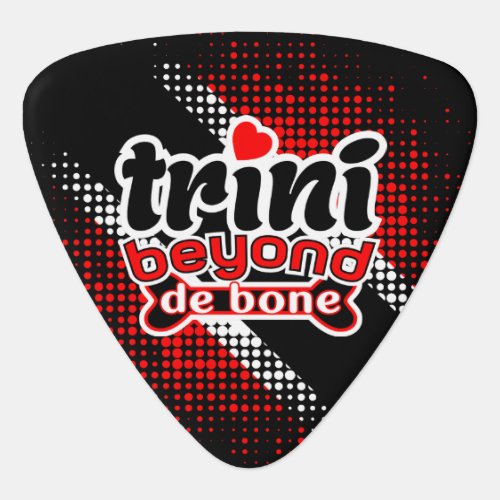 Trini Beyond de Bone Dot Pattern TT Flag Guitar Pick