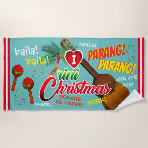 Trini Christmas is de Best / Marac and Cuatro Beach Towel