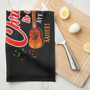 Trini Christmas is de Best on BLACK Kitchen Towel