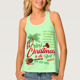 Trini Christmas is de Best on Light Green Tank Top