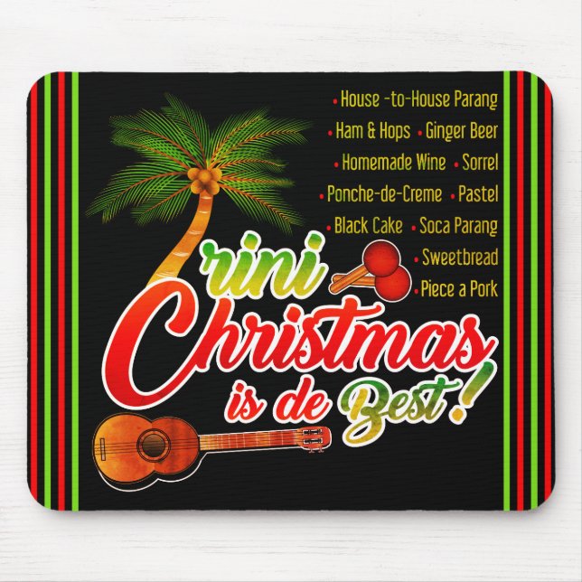 Trini Christmas / Marac and Cuatro Mouse Pad (Front)
