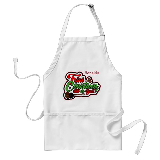 Trini Christmas (Your Name) Adult Apron (Front)