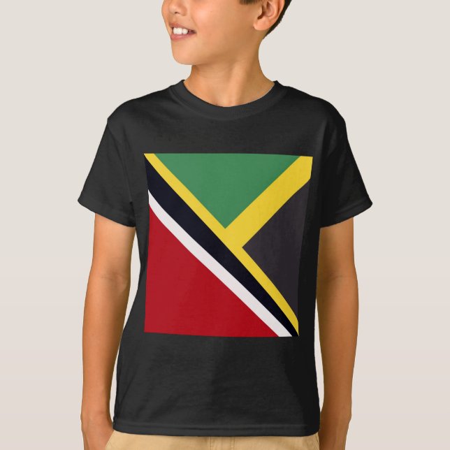 Trini Jamaican Flag | Trinidad Jamaica Flag T-Shirt (Front)