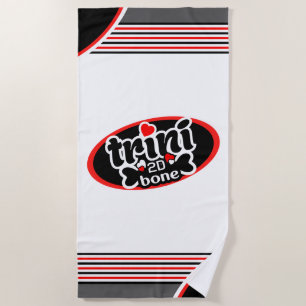 Trini To De Bone on (Your Colour) Beach Towel